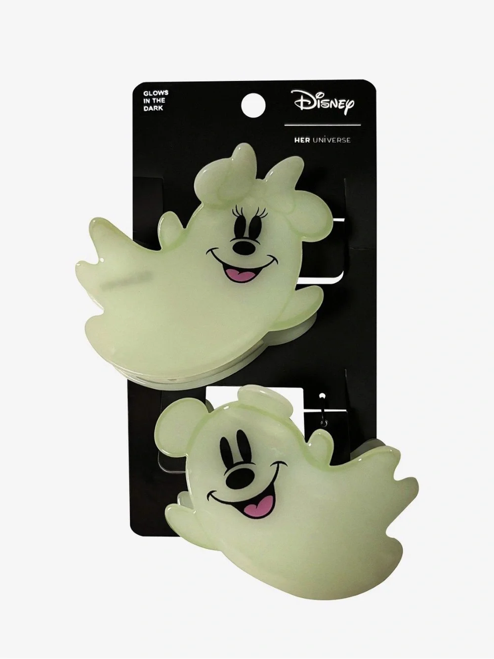 New Her Universe Disney Mickey Mouse & Minnie Mouse Ghost Glow-In-The-Dark Claw